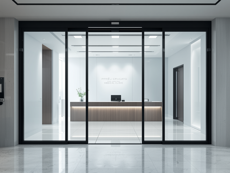Automatic sliding door kit for clinic clean medical environment