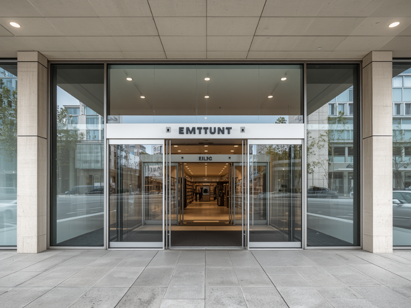 Commercial automatic door operator for main entrance access