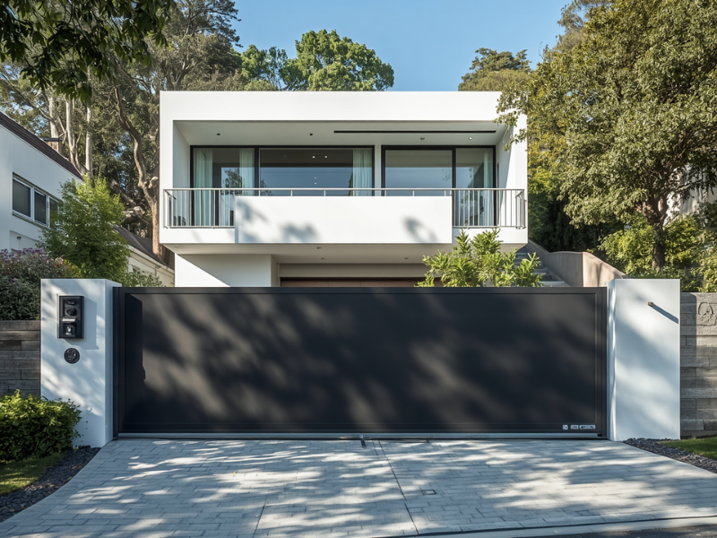 Sloped driveway gate automation comparison swing vs sliding gate