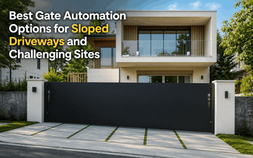 Best Gate Automation Options for Sloped Driveways and Challenging Sites