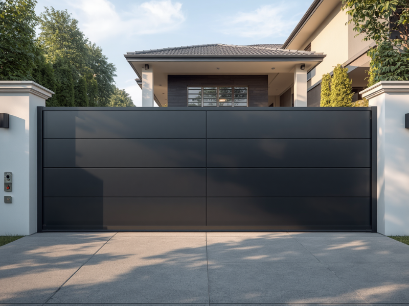 Automatic gate opener for residential entrance secure modern home