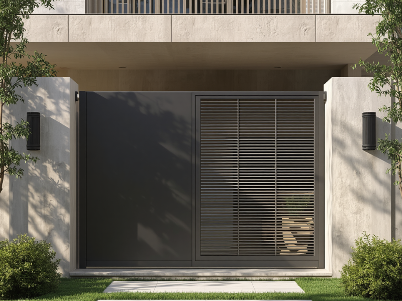 Low noise gate motor smooth operation residential entrance