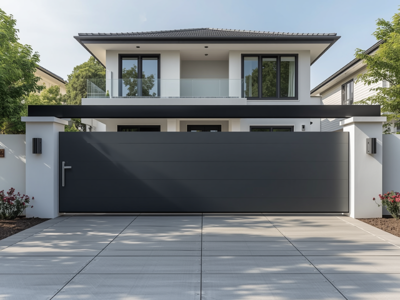 Durable sliding gate automation system for busy residential driveway