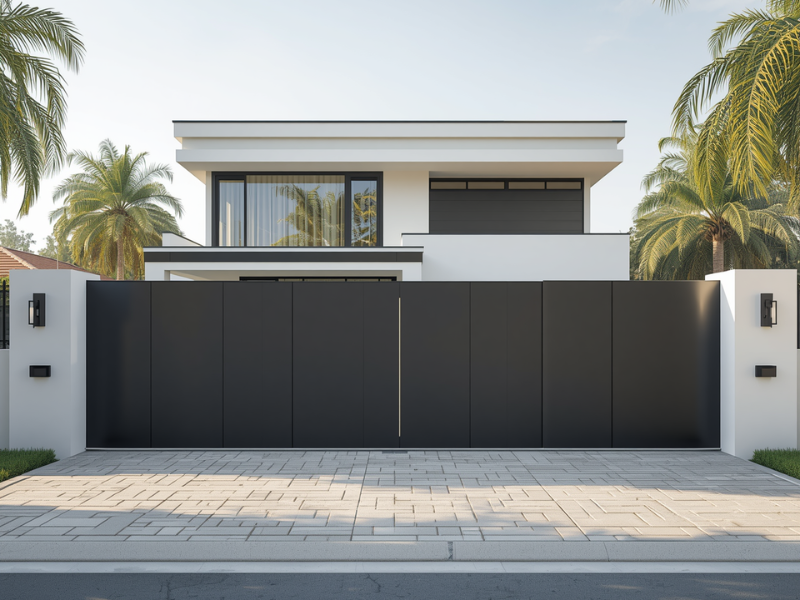 High-cycle sliding gate kit for wide driveway frequent operation