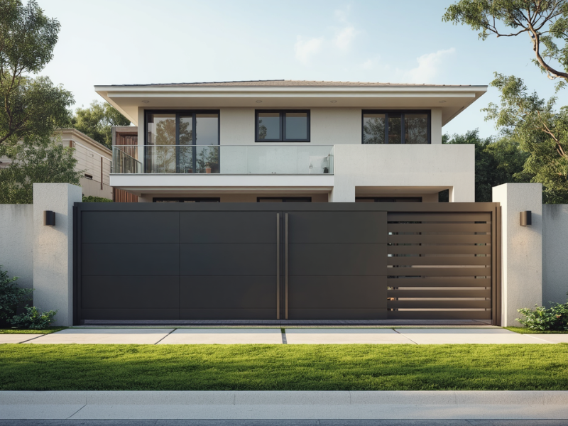 Automatic gate kit for wide residential entrance sliding gate system