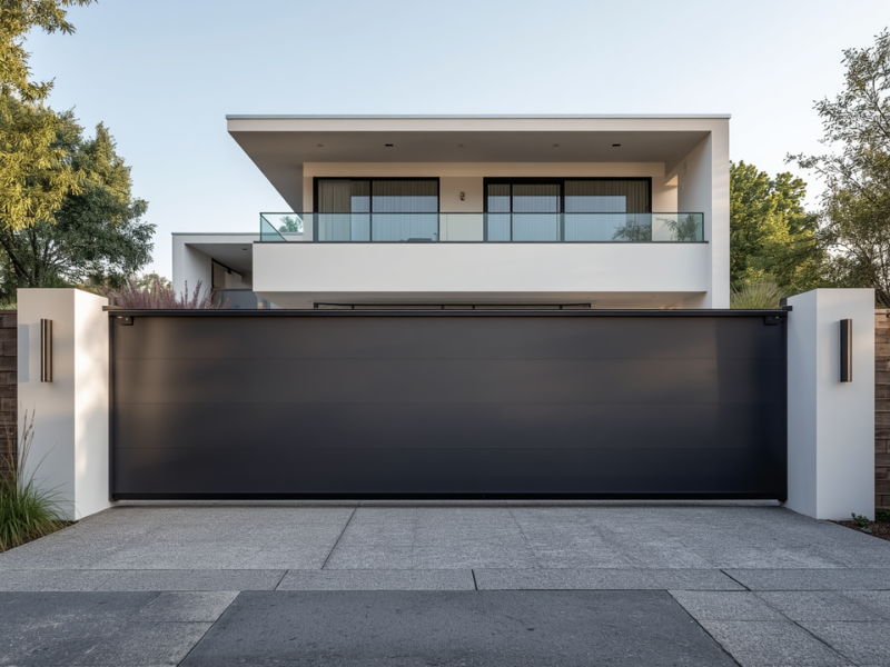 Sliding gate kit for wide driveway modern residential automatic gate system