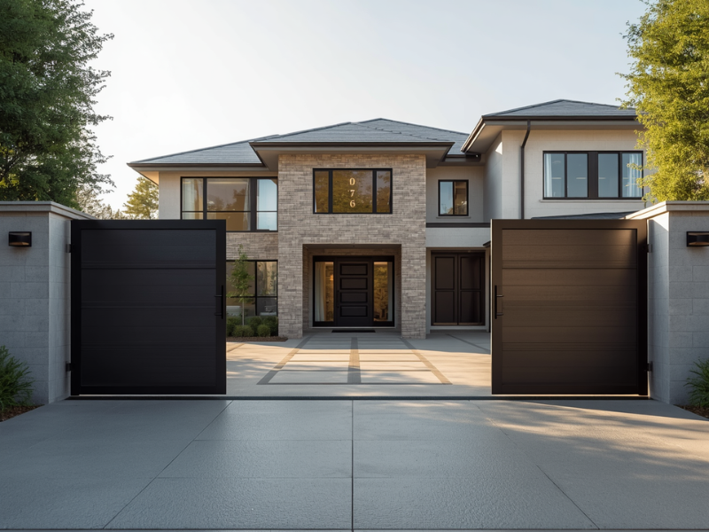 Double swing gate opener automatic gate for residential driveway