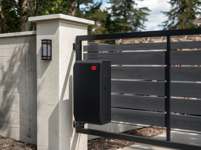Above-ground swing gate opener practical retrofit installation