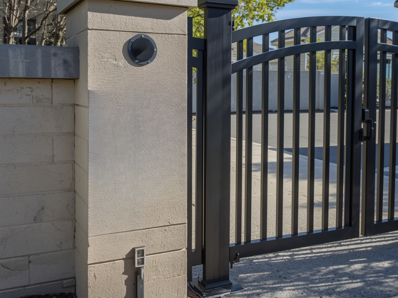 Underground swing gate motor installation foundation box detail