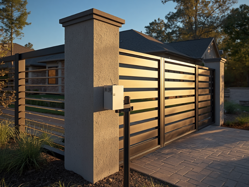Underground vs above ground swing gate automation comparison residential entrance
