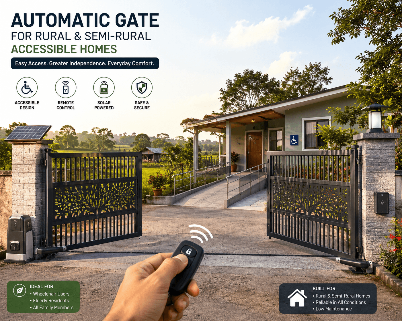 Automatic Gates for Accessible Homes in Rural Areas: What to Consider Before Installing