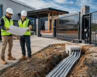 Learn the key automatic gate power requirements for 24V and 240V gate operators, including pre-wiring, conduit planning, cable routing, and future-proofing tips.