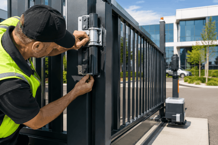 Learn the top warning signs that indicate you need heavy duty gate hinge repair and discover how proactive maintenance can prevent costly commercial gate failures.