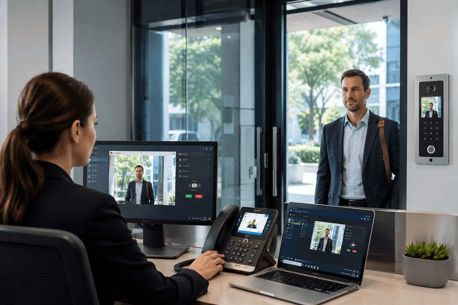 Learn how SIP intercom system integration connects front door security with corporate VoIP phones, improving visitor management, scalability, and operational efficiency.