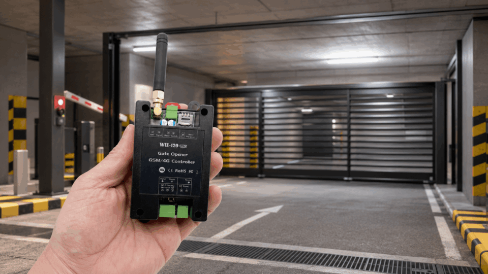 A 4G cellular gate opener allows authorised users to trigger a gate without needing a traditional remote control.