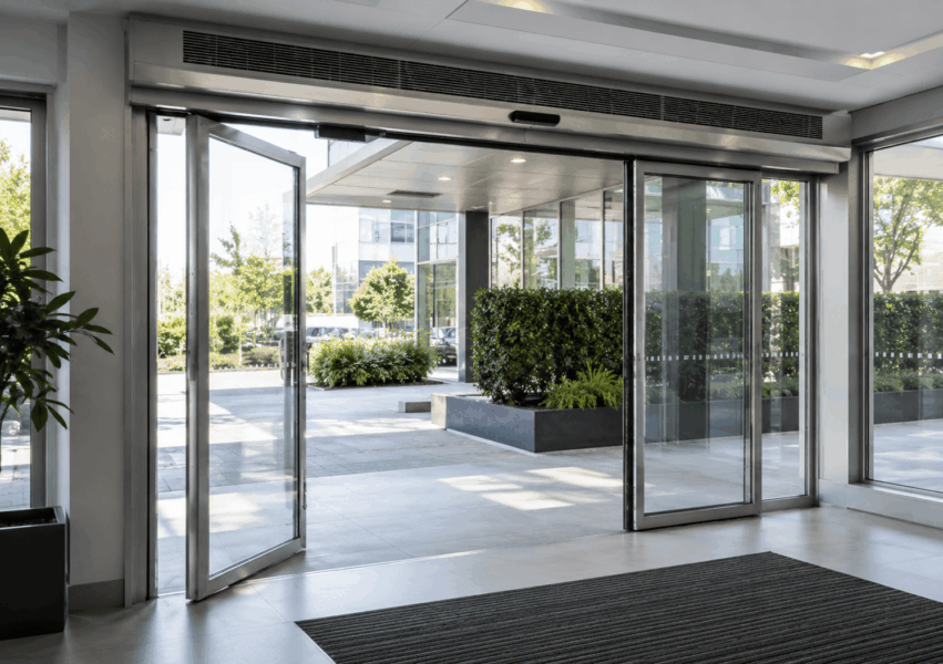 Why Automatic Sliding Doors and Air Curtains Are Commonly Combined