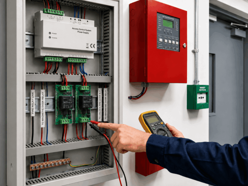 How a Fire Alarm Interface Changes the Magnetic Lock Circuit