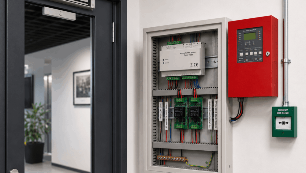 Fire Alarm Access Control Relay Wiring: Interfacing Magnetic Security Doors Safely