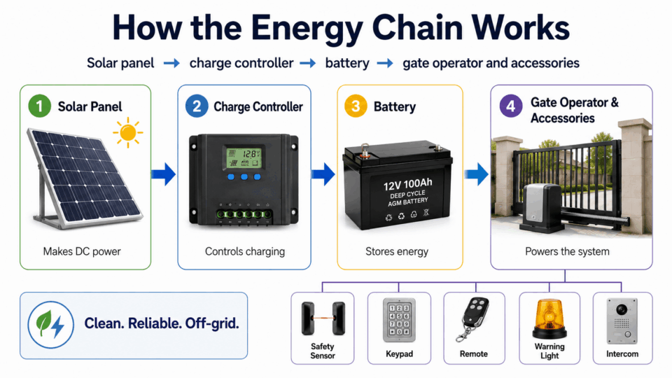 How a Solar Gate Opener Battery System Should Work